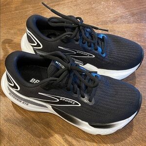 Brooks Black and White Athletic Shoes